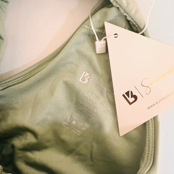 Buffbunny Green Knotted Front Bikini Top Size S Small NWT - Picture 5 of 6